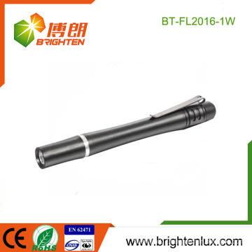 Factory OEM Customized 2*AA Battery Powered Handheld Aluminum alloy White Light 0.5w Penlight led Medical For Mouth Detection